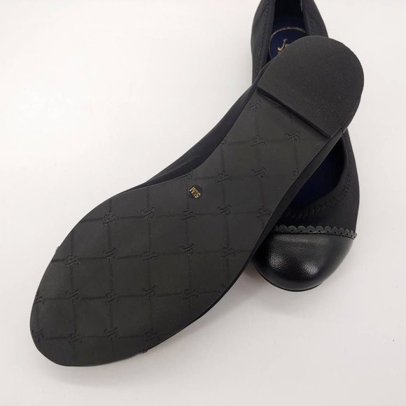 Jack Rogers Womens Bree Ballet Flats Shoes Black Slip On Cap Toe 5.5 M New - Picture 5 of 10